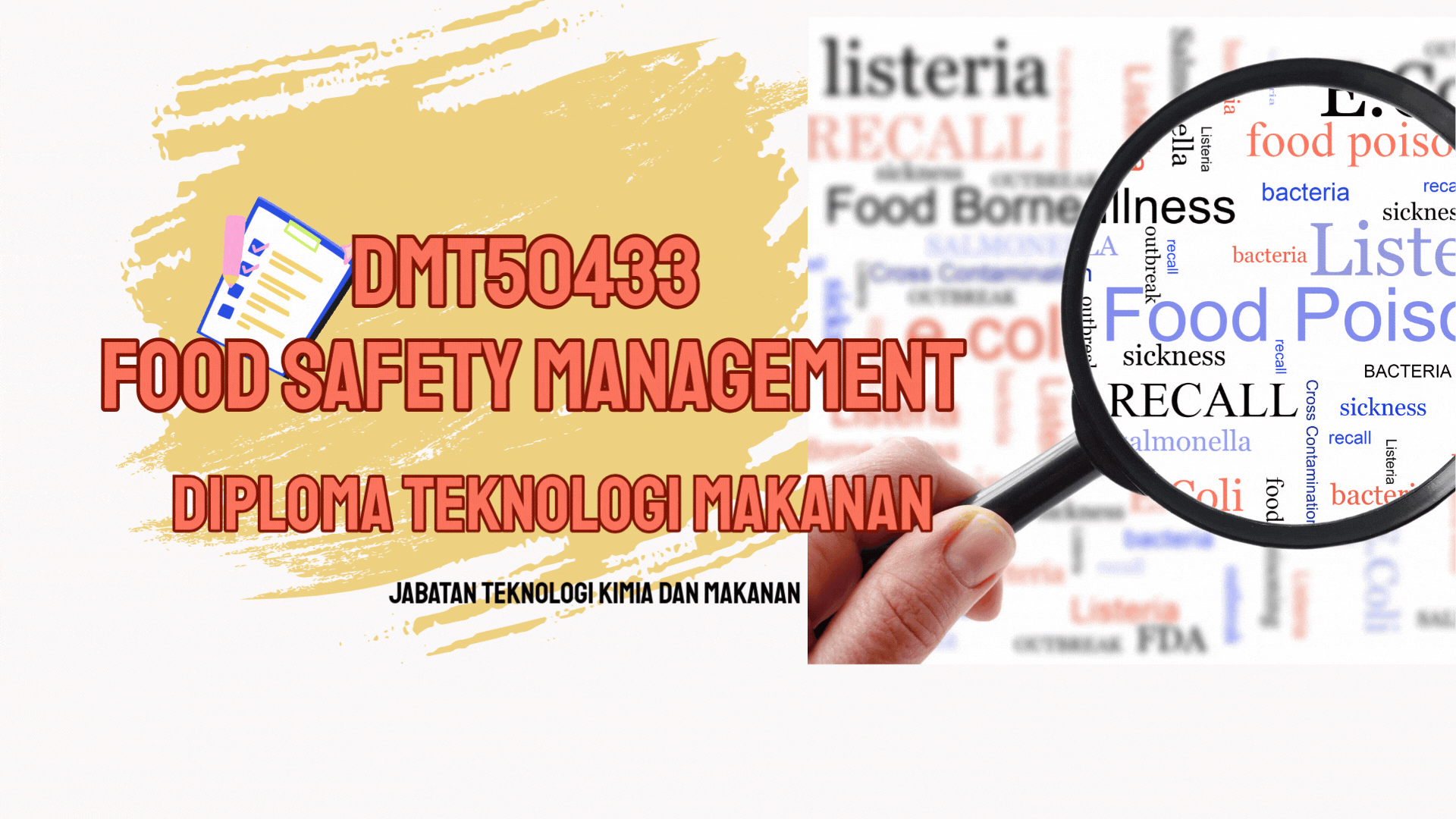 DMT50433 FOOD SAFETY MANAGEMENT SYSTEM